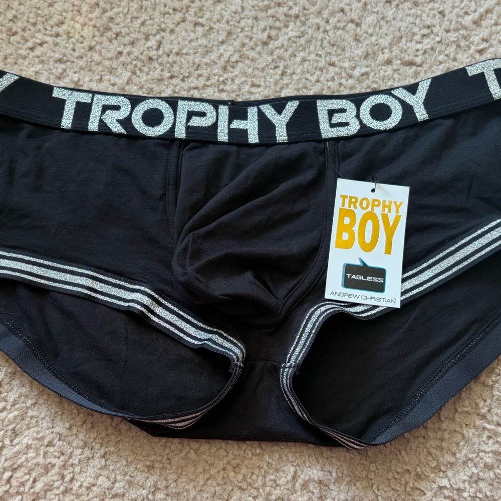 Andrew Christian Black Trophy Boy Briefs